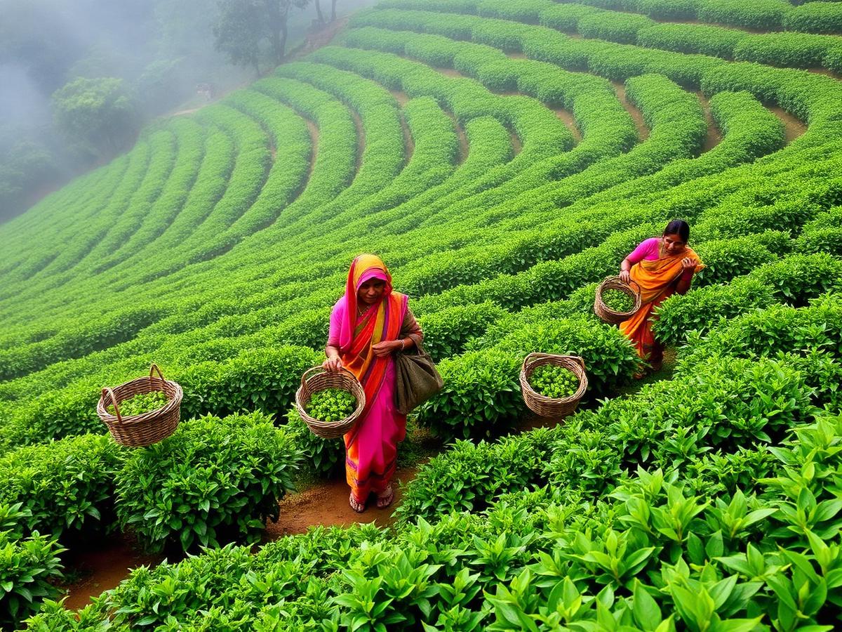 A working tea estate, Coonoor